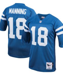 Men's Indianapolis Colts 1998 Peyton Manning Mitchell & Ness Royal Throwback Retired Player Jersey JS4296 nicesnker