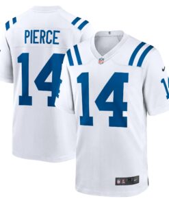 Men's Indianapolis Colts Alec Pierce White Away Game Player Jersey JS1229 nicesnker