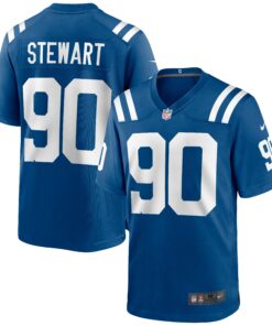 Men's Indianapolis Colts Grover Stewart Royal Game Jersey JS1635 nicesnker