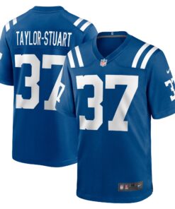 Men's Indianapolis Colts Isaac Taylor-Stuart Royal Team Game Jersey JS9631 nicesnker