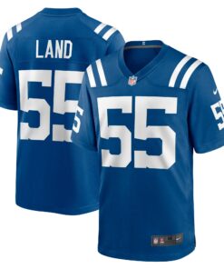 Men's Indianapolis Colts Isaiah Land Royal Team Game Jersey JS5171 nicesnker
