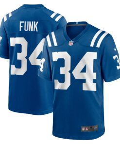 Men's Indianapolis Colts Jake Funk Royal Team Game Jersey JS5621 nicesnker