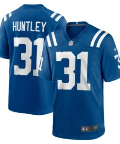 Men's Indianapolis Colts Jason Huntley Royal Team Game Jersey JS4649 nicesnker