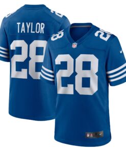 Men's Indianapolis Colts Jonathan Taylor Royal Alternate Game Jersey JS3142 nicesnker