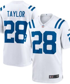 Men's Indianapolis Colts Jonathan Taylor White Game Jersey JS2935 nicesnker