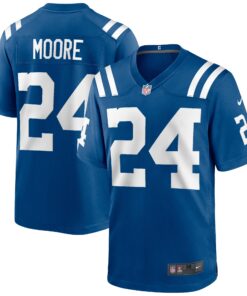 Men's Indianapolis Colts Lenny Moore Royal Game Retired Player Jersey JS8517 nicesnker