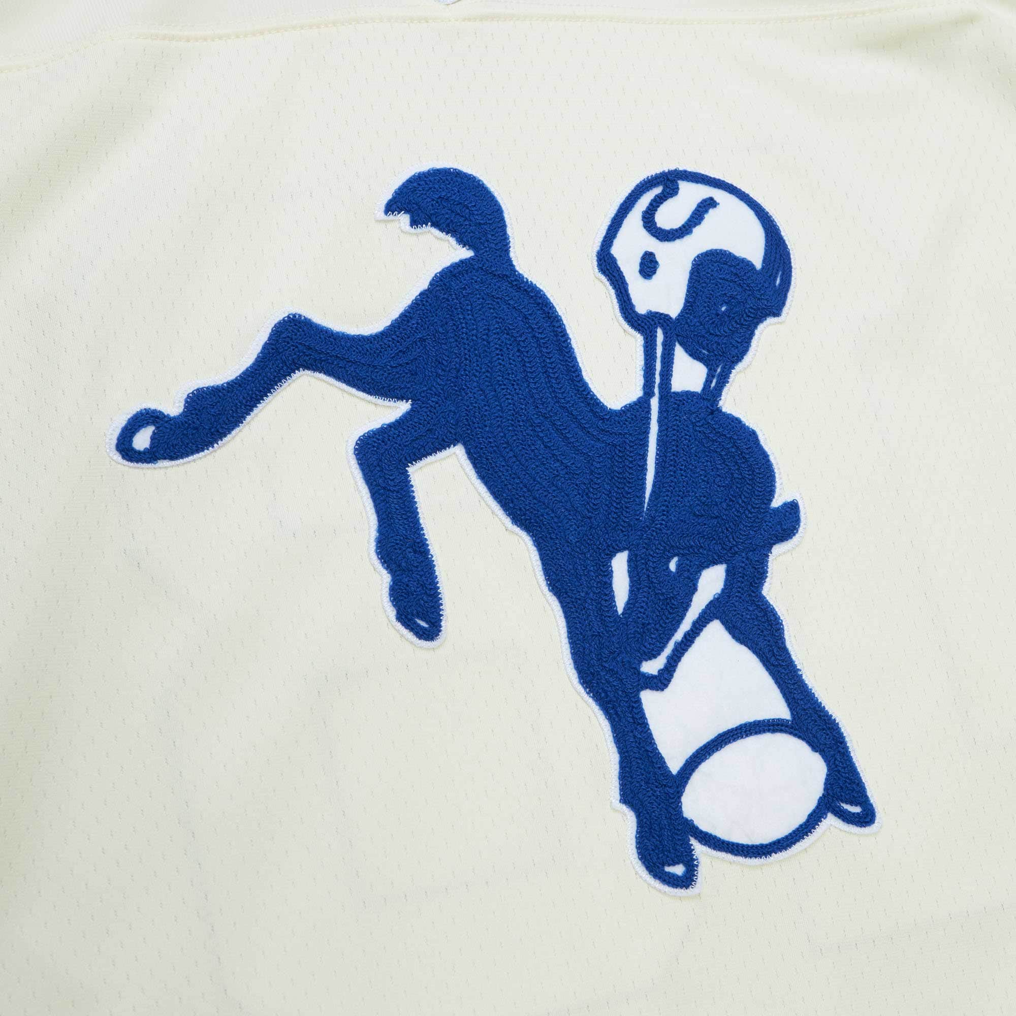 Men's Indianapolis Colts Peyton Manning Mitchell & Ness Cream Chainstitch Legacy Jersey JS5232 nicesnker - Image 4