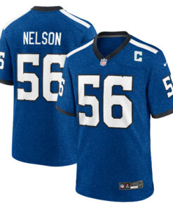 Men's Indianapolis Colts Quenton Nelson Royal Indiana Nights Alternate Game Jersey JS3470 nicesnker