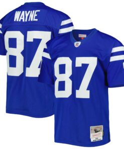 Men's Indianapolis Colts Reggie Wayne Mitchell & Ness Royal Legacy Jersey JS9422 nicesnker