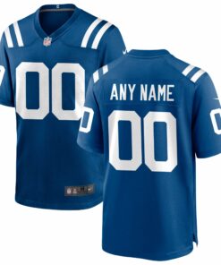 Men's Indianapolis Colts Royal Custom Game Jersey JS7994 nicesnker