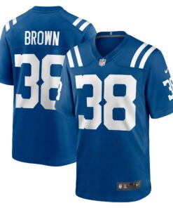 Men's Indianapolis Colts Tony Brown Royal Player Game Jersey JS7517 nicesnker