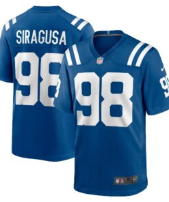 Men's Indianapolis Colts Tony Siragusa Royal Game Retired Player Jersey JS7864 nicesnker