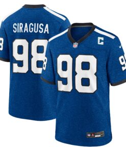 Men's Indianapolis Colts Tony Siragusa Royal Indiana Nights Alternate Game Jersey JS4014 nicesnker