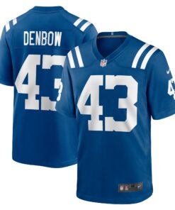 Men's Indianapolis Colts Trevor Denbow Royal Game Player Jersey JS5801 nicesnker