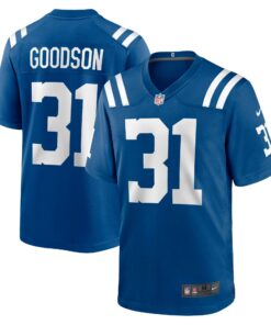 Men's Indianapolis Colts Tyler Goodson Royal Game Jersey JS5188 nicesnker