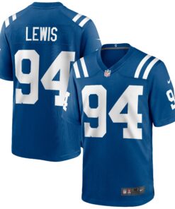 Men's Indianapolis Colts Tyquan Lewis Royal Game Jersey JS5300 nicesnker