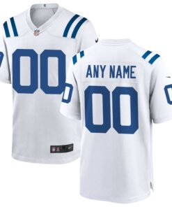 Men's Indianapolis Colts White Custom Game Jersey JS6637 nicesnker