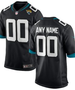 Men's Jacksonville Jaguars Black Custom Game Jersey JS1781 nicesnker