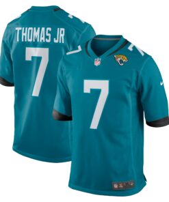Men's Jacksonville Jaguars Brian Thomas Jr Teal Player Game Jersey JS8773 nicesnker
