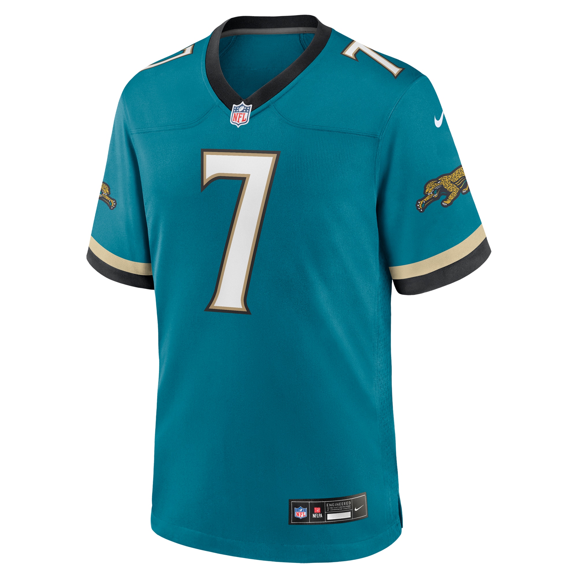 Men's Jacksonville Jaguars Brian Thomas Jr. Teal Prowler Throwback Player Game Jersey JS8581 nicesnker - Image 2