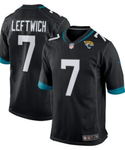 Men's Jacksonville Jaguars Byron Leftwich Black Alternate Retired Player Game Jersey JS3397 nicesnker