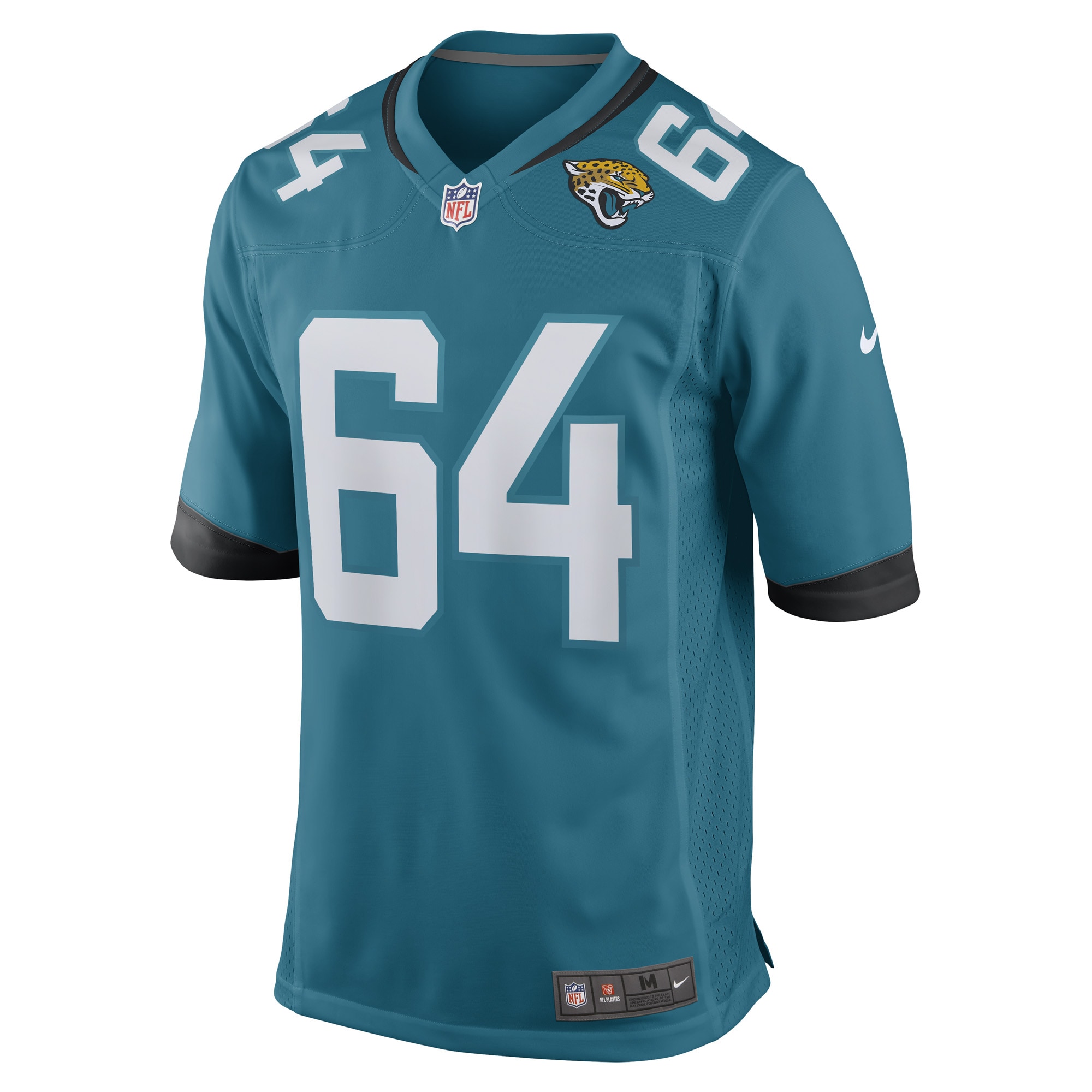 Men's Jacksonville Jaguars Coy Cronk Teal Game Player Jersey JS1904 nicesnker - Image 2