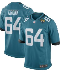 Men's Jacksonville Jaguars Coy Cronk Teal Game Player Jersey JS1904 nicesnker