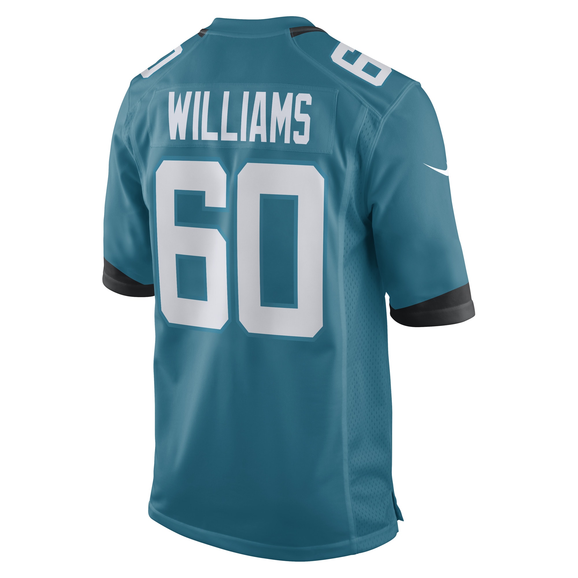 Men's Jacksonville Jaguars Darryl Williams Teal Game Player Jersey JS6050 nicesnker - Image 3
