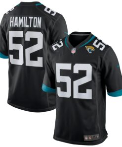 Men's Jacksonville Jaguars DaVon Hamilton Black Game Jersey JS2923 nicesnker