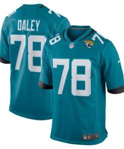 Men's Jacksonville Jaguars Dennis Daley Teal Team Game Jersey JS3590 nicesnker