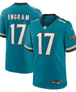 Men's Jacksonville Jaguars Evan Engram Teal Prowler Throwback Player Game Jersey JS8853 nicesnker
