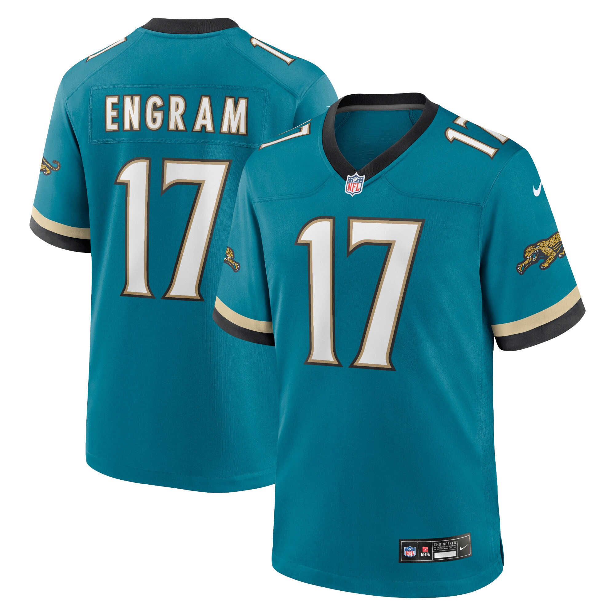 Men's Jacksonville Jaguars Evan Engram Teal Prowler Throwback Player Game Jersey JS8853 nicesnker