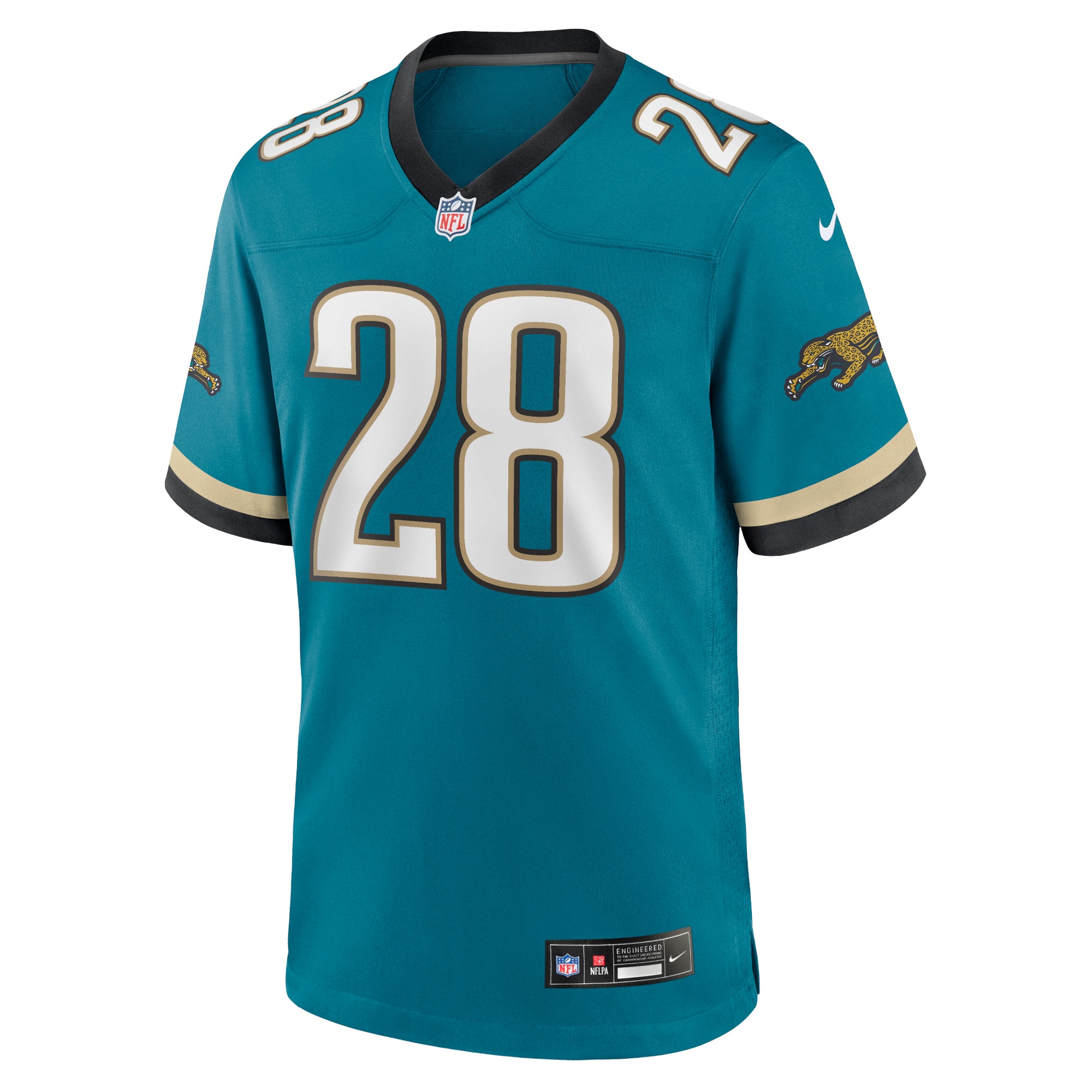 Men's Jacksonville Jaguars Fred Taylor Teal Prowler Throwback Retired Player Game Jersey JS9586 nicesnker - Image 2