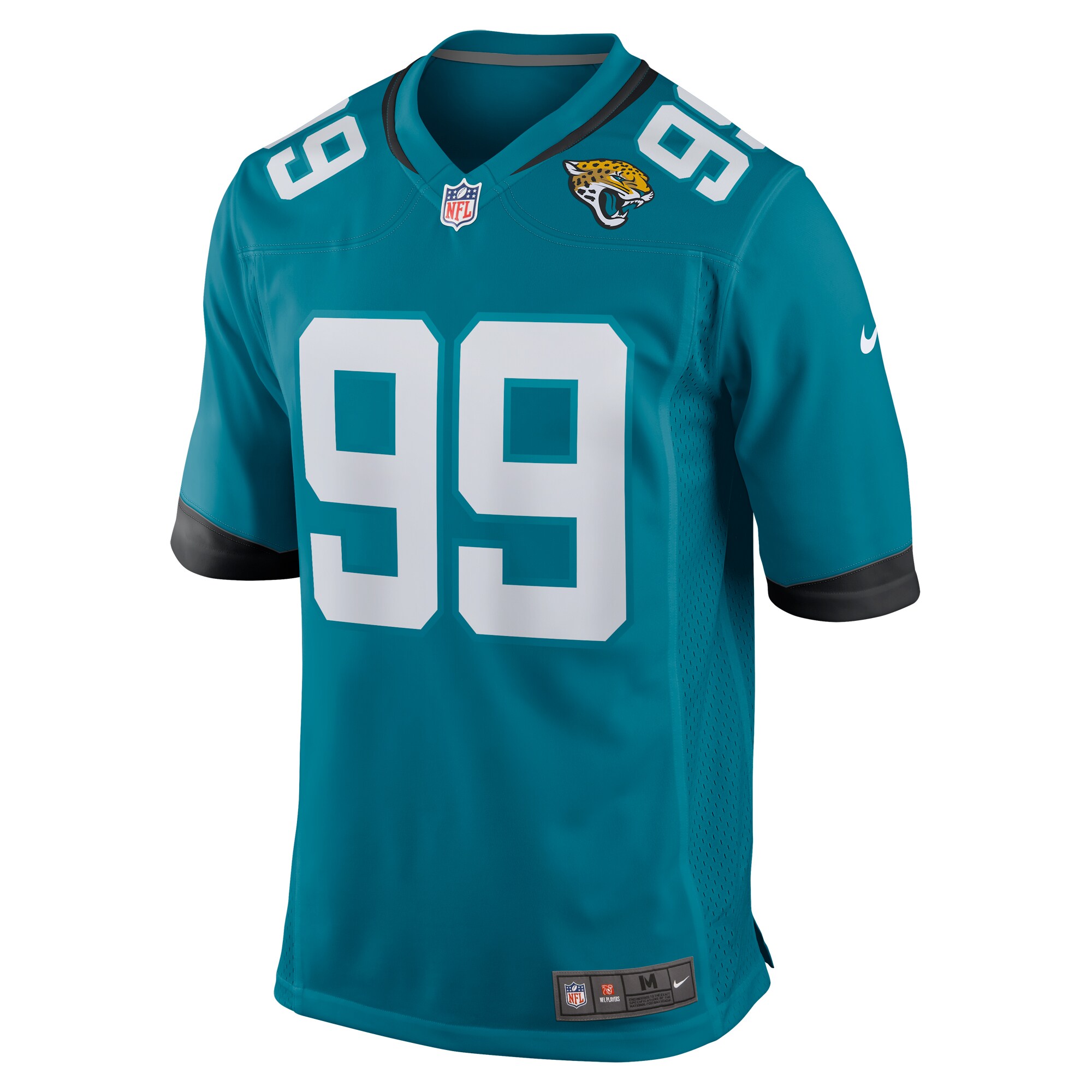 Men's Jacksonville Jaguars Jeremiah Ledbetter Teal Home Game Player Jersey JS5352 nicesnker - Image 2