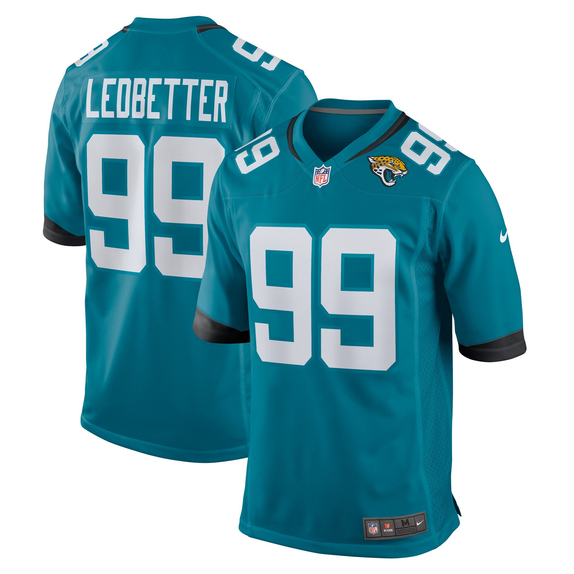 Men's Jacksonville Jaguars Jeremiah Ledbetter Teal Home Game Player Jersey JS5352 nicesnker