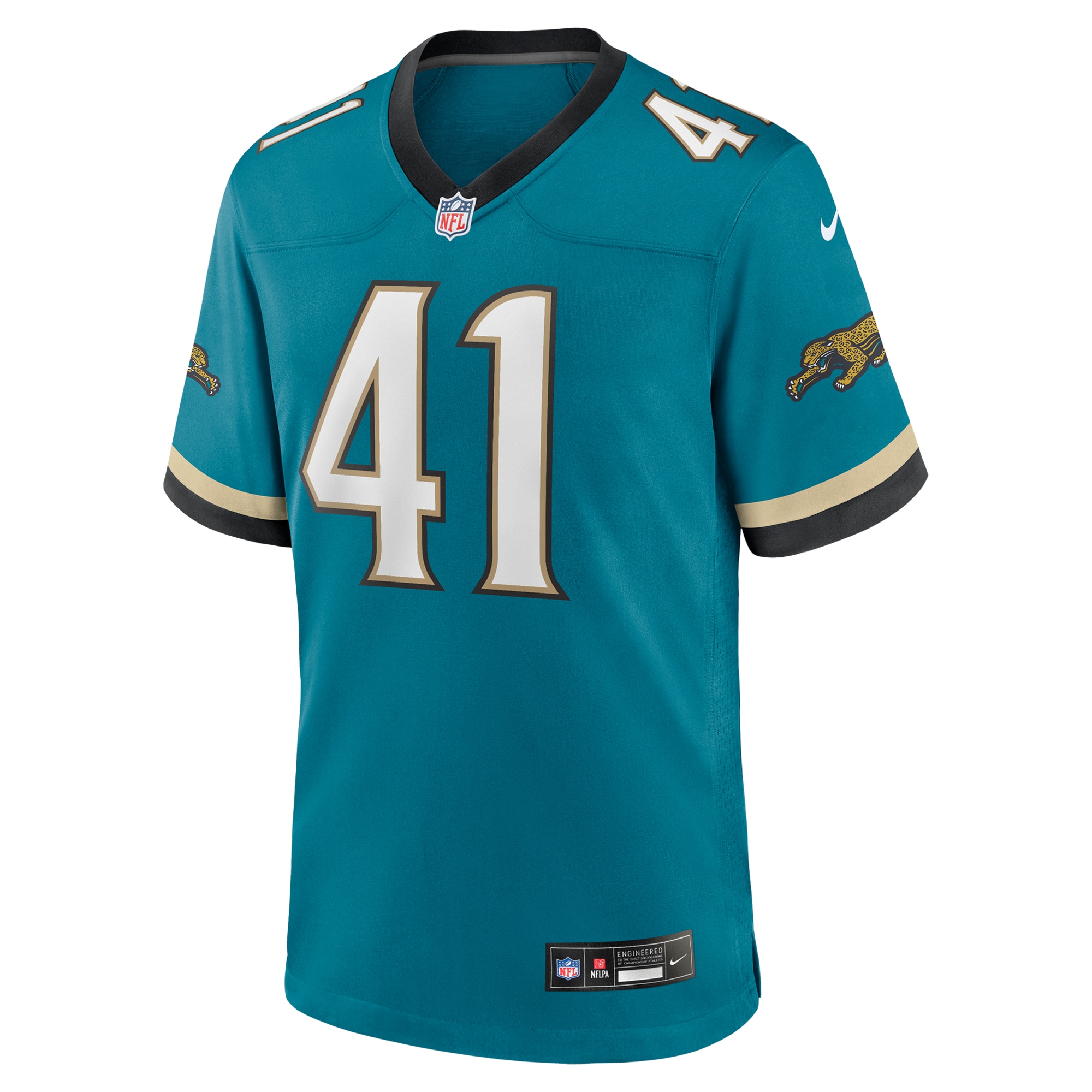Men's Jacksonville Jaguars Josh Hines-Allen Teal Prowler Throwback Player Game Jersey JS7402 nicesnker - Image 2
