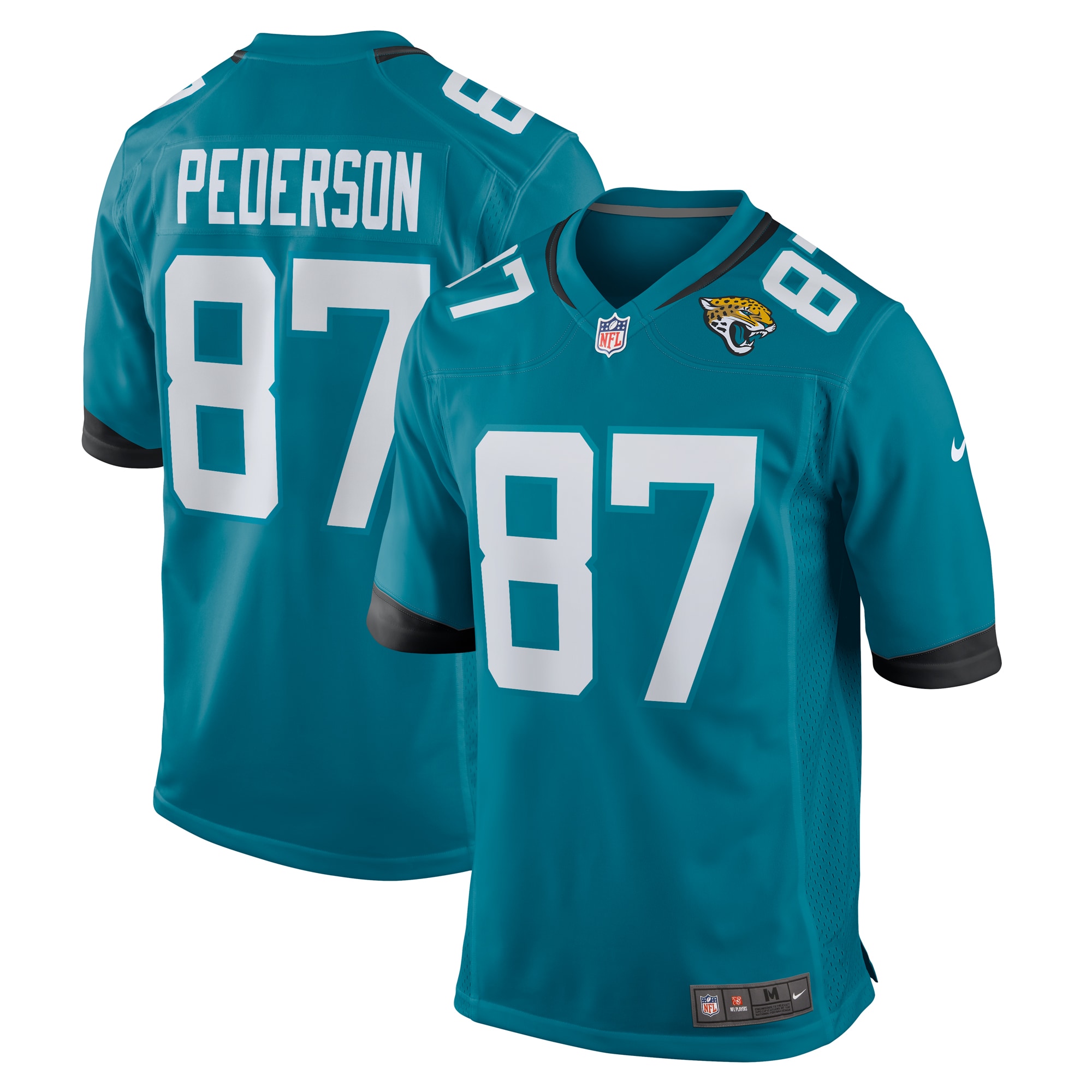 Men's Jacksonville Jaguars Josh Pederson Teal Team Game Jersey JS8639 nicesnker