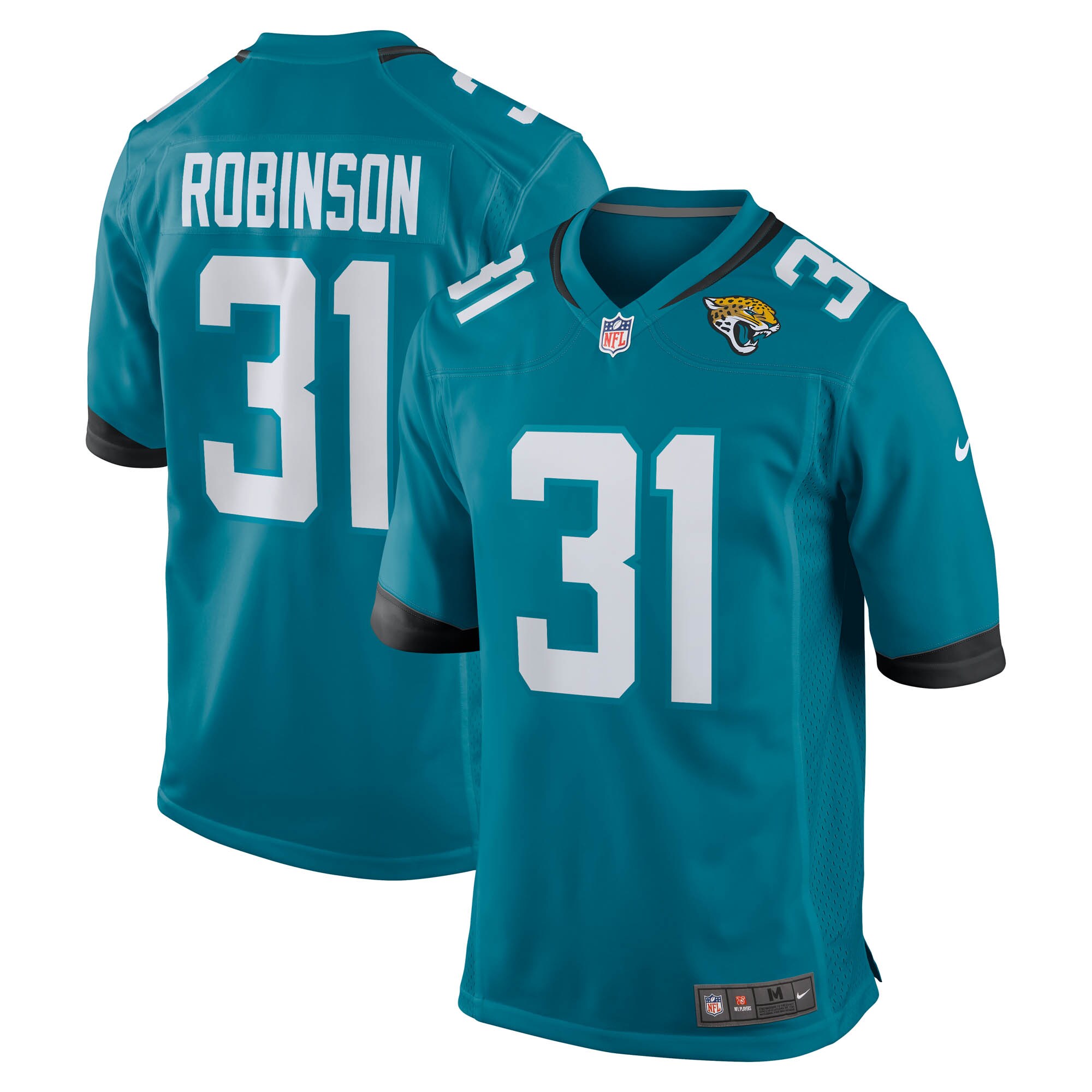 Men's Jacksonville Jaguars Keilan Robinson Teal Team Game Jersey JS4947 nicesnker