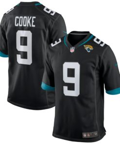Men's Jacksonville Jaguars Logan Cooke Black Game Jersey JS4553 nicesnker