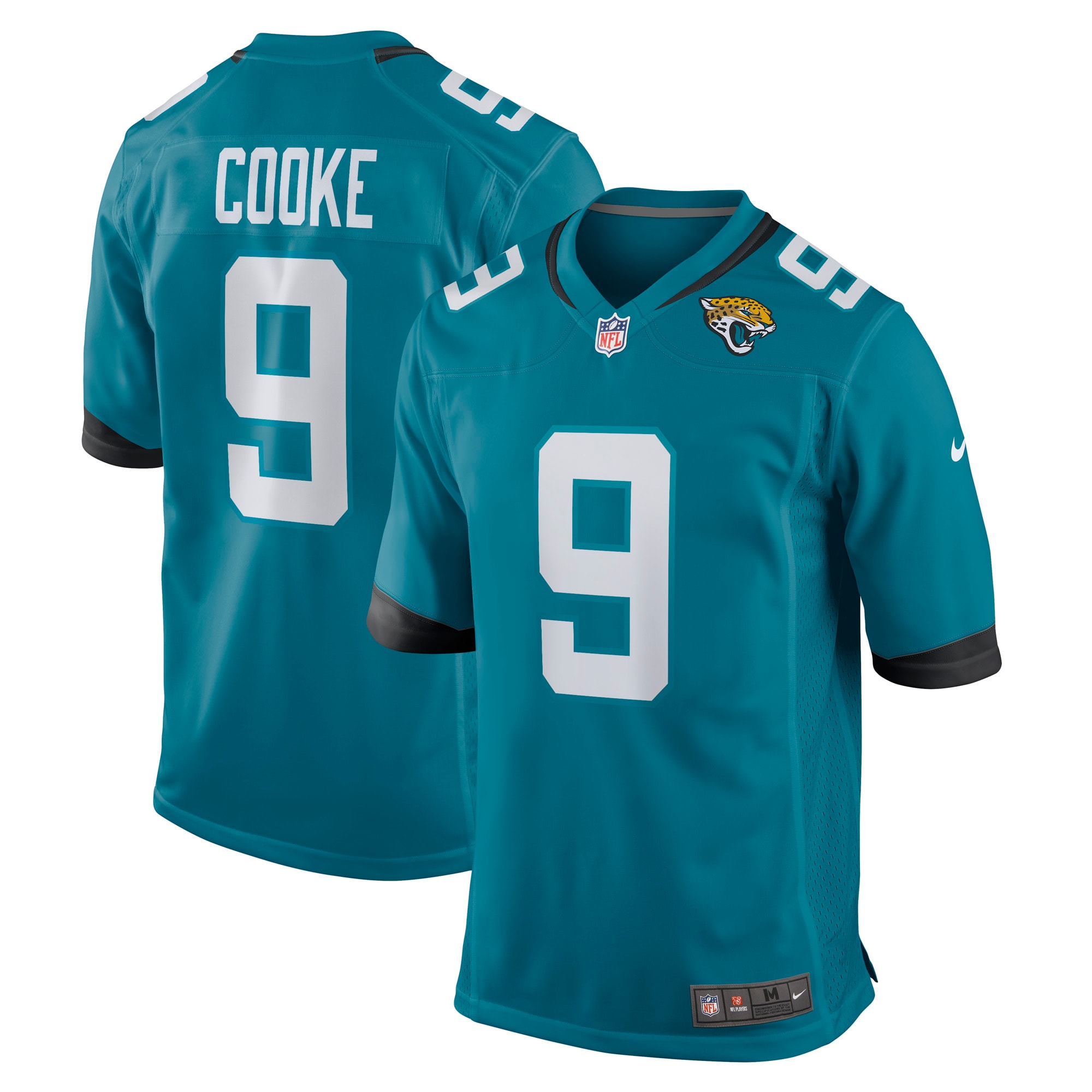 Men's Jacksonville Jaguars Logan Cooke Teal Game Jersey JS6071 nicesnker