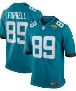 Men's Jacksonville Jaguars Luke Farrell Teal Game Jersey JS3582 nicesnker