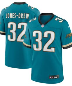 Men's Jacksonville Jaguars Maurice Jones-Drew Teal Prowler Throwback Retired Player Game Jersey JS8805 nicesnker