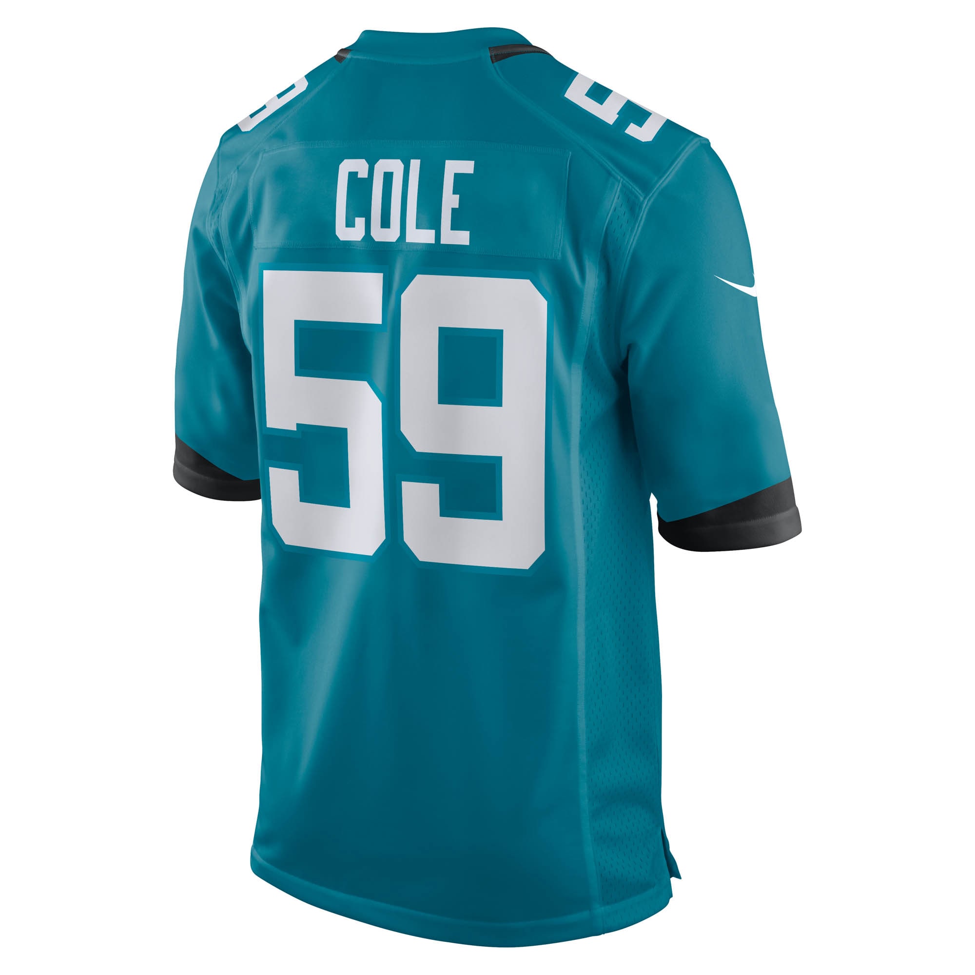 Men's Jacksonville Jaguars Myles Cole Teal Team Game Jersey JS9589 nicesnker - Image 3