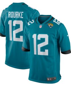 Men's Jacksonville Jaguars Nathan Rourke Teal Team Game Jersey JS2199 nicesnker