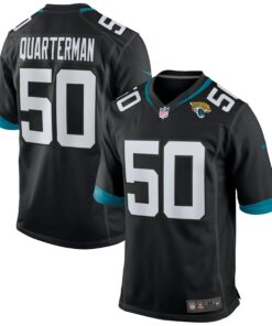 Men's Jacksonville Jaguars Shaquille Quarterman Black Game Jersey JS4096 nicesnker