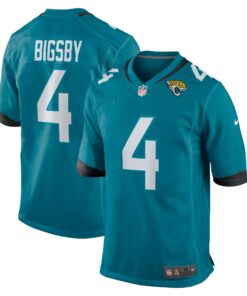Men's Jacksonville Jaguars Tank Bigsby Teal Game Jersey JS7362 nicesnker