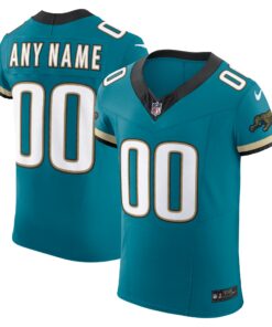 Men's Jacksonville Jaguars Teal Alternate Vapor F.U.S.E. Elite Custom Jersey JS7116 nicesnker