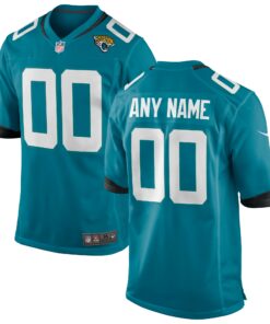 Men's Jacksonville Jaguars Teal Custom Team Game Jersey JS3512 nicesnker