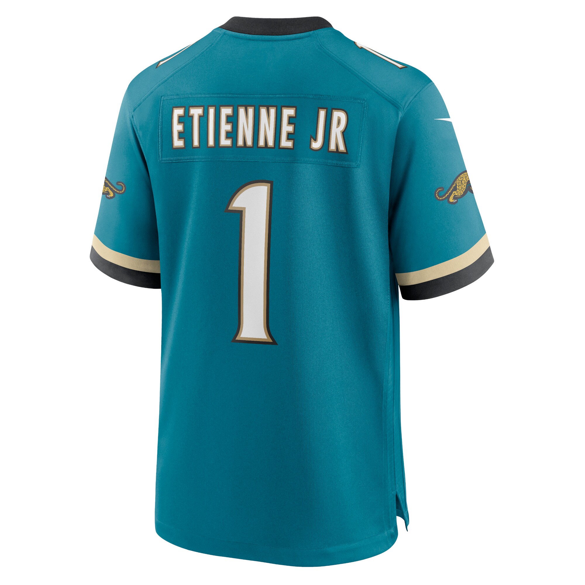 Men's Jacksonville Jaguars Travis Etienne Jr Teal Prowler Throwback Player Game Jersey JS5302 nicesnker - Image 3