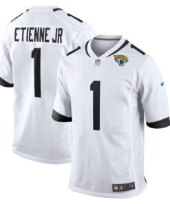 Men's Jacksonville Jaguars Travis Etienne Jr. White Game Player Jersey JS2985 nicesnker